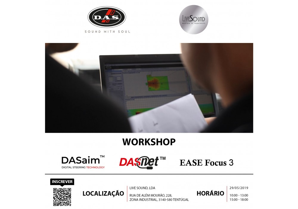 Workshop com equipamentos D.A.S. AUDIO